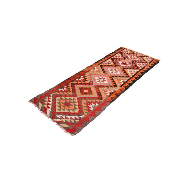 Mid-Century Modern Vintage Decorative Herki Kilim Runner - 2`10″ X 8`10″ For Sale - Image 3 of 6