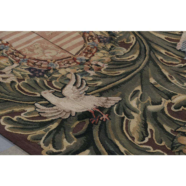 2010s Rug & Kilim’s Armorial Tudor Style Rug in Black, With Beige, Blue and Gold Tones For Sale - Image 5 of 9