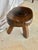 Mid 20th Century French Walnut Brutalist Tripod Stool For Sale - Image 11 of 12