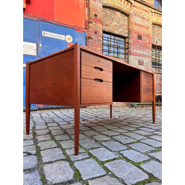 Teak Freestanding Desk by Wilhelm Renz For Sale - Image 11 of 11