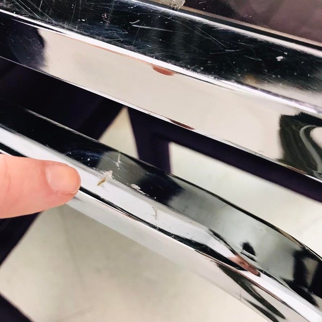 Art Deco Chrome Waterfall Dining Table Chairish