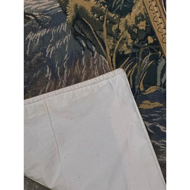 Vintage Aubusson French Tapestry, 1980s For Sale - Image 11 of 12