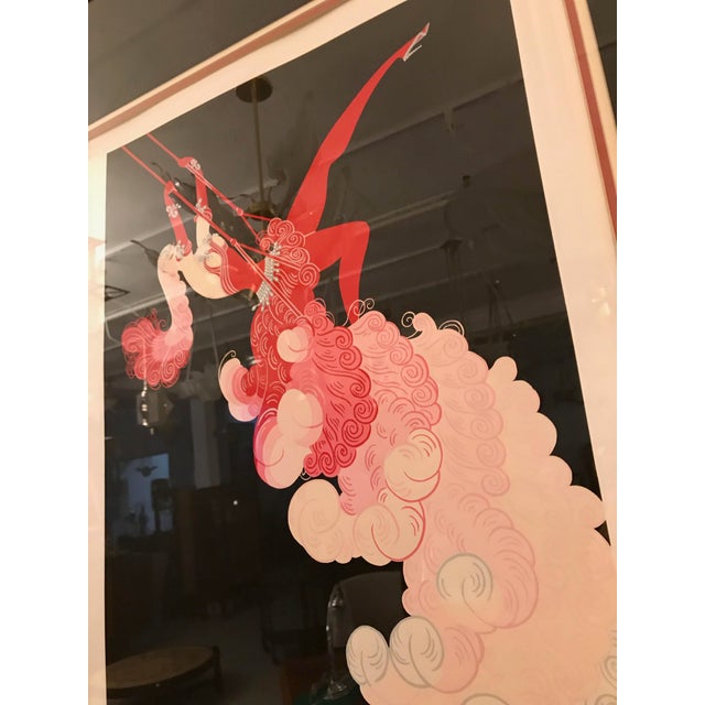 Black Erte ‘French, 1892-1990’ the Trapeze For Sale - Image 8 of 11