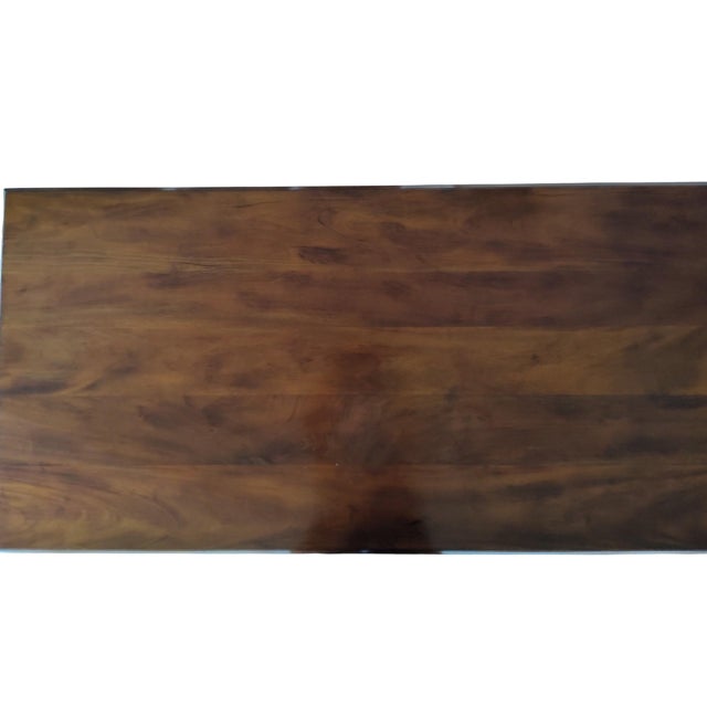 Brown Vintage Solid Cherry Double Pedestal Executive Desk by Stickley For Sale - Image 8 of 14