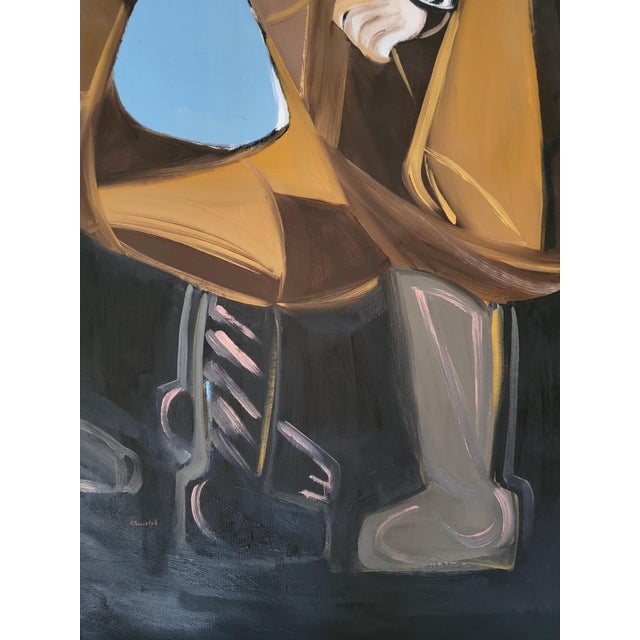 Large Contemporary Portrait Modern Multi Figure Oil Painting 160 X 96.5 CM For Sale - Image 9 of 11