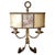 Large Florentine Gilt Iron Two-Light Table Lamp with Leather and Tapestry Shade, 1950s For Sale - Image 18 of 18