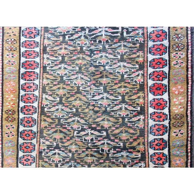 Brown Early 20th Century Persian Kurdish Runner For Sale - Image 8 of 15