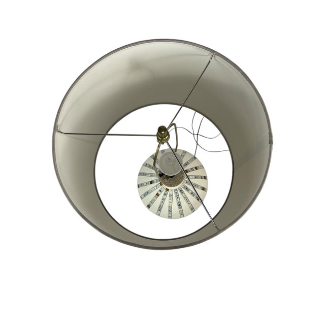 Quartite Mid Century Modern Ceramic Table Lamp Dated 1962 For Sale - Image 10 of 12