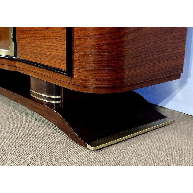 Art Deco Wood and Brass Buffet, 1930s For Sale - Image 15 of 18