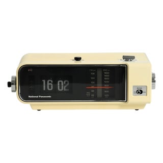 National Panasonic Flip-Number Radio Alarm Clock, 1970s For Sale
