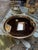 Italian Mid-Century Modern Round Smoked Glass and Brass Serving Tray, 1970s For Sale - Image 4 of 7