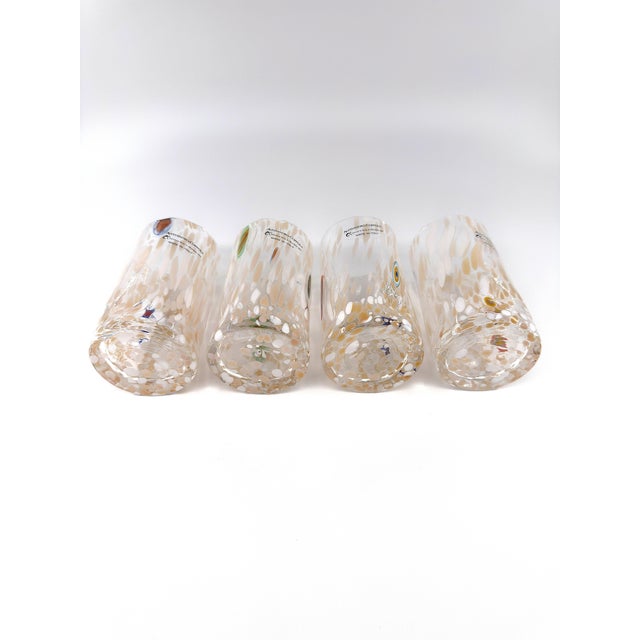Hand Blown Alessandro Coppola Murano Art Glass Tumblers Handcrafted in Italy - Set of 4 For Sale - Image 10 of 10