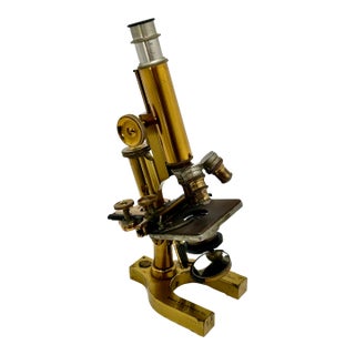 Antique Fine Quality Fancy Model Solid Brass Doctors Microscope by Bausch & Lomb Optical Co. New York - Circa 1898 For Sale