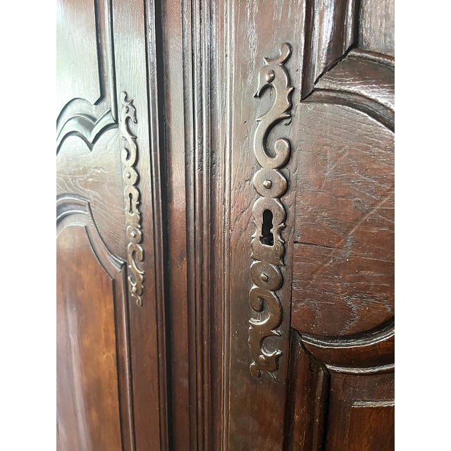 19th Century 19th Century French Carved Oak Armoire For Sale - Image 5 of 5