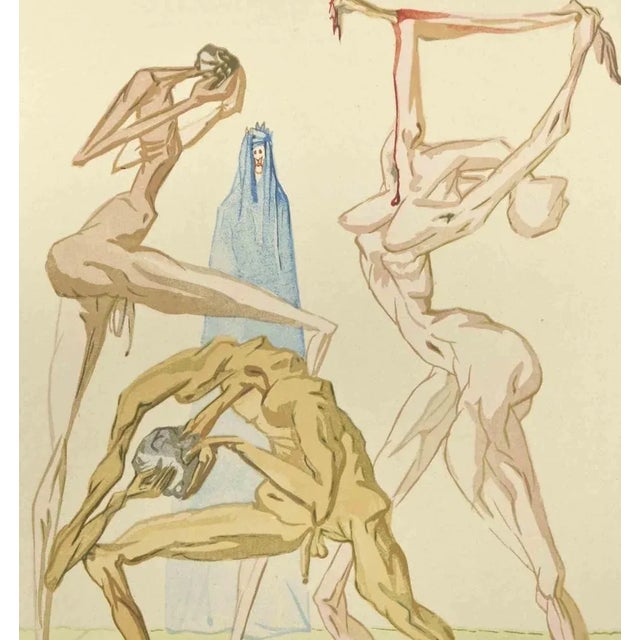 Modern Salvador Dalí, The Inhabitants of Prato, Woodcut, 1963 For Sale - Image 3 of 4