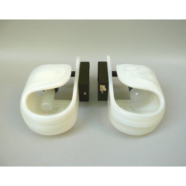 1970s Space Age Futuristic Dark Brown Acrylic Glass Wall Lights from WILA, 1970s, Set of 2 For Sale - Image 5 of 18