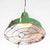 Industrial Enamel Green Single Pendant Lamp in Mesh, 1940s For Sale - Image 12 of 13