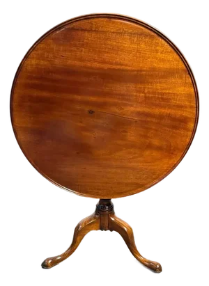Antique Georgian Style American Tripod Tilt Top Table With Snake Feet