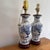 American 1990s Blue and White Floral Lamp Pair For Sale - Image 3 of 9