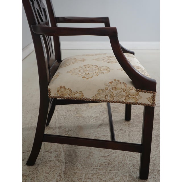 Brown Set of 8 Baker Chippendale Mahogany Dining Room Chairs For Sale - Image 8 of 18