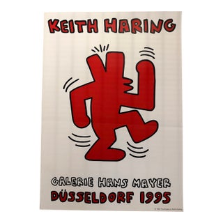 Keith Haring (1958-1990), Orginal 1995 Exhibition Poster Galerie Hans Mayer Düsseldorf, Copyright the Estate of Keith Haring 1995, Printed in Germany For Sale