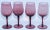 Crystal Stemware Wine Glasses Amethyst Color 1980's Barware For Sale - Image 12 of 13