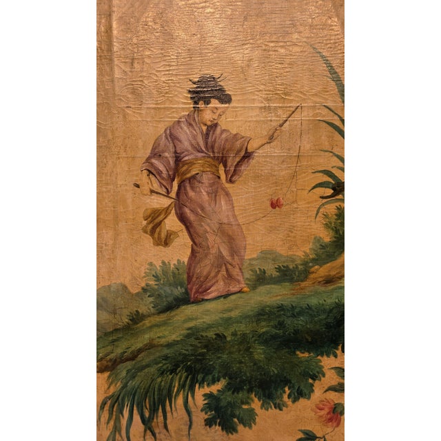 Chinoiserie Painted Panels, 1800s, Set of 3 For Sale - Image 12 of 18