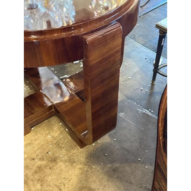 Italian Art Deco Style Walnut Side Tables For Sale - Image 4 of 7