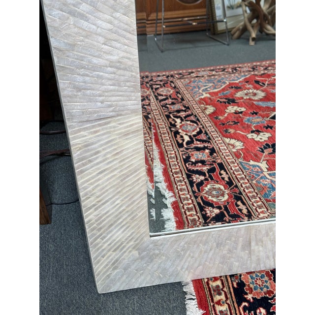 Pottery Barn Capiz Rectangular Wall Mirror For Sale - Image 11 of 12