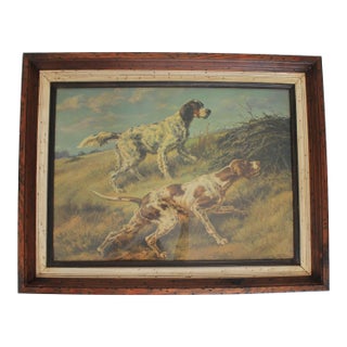 Framed Vintage Sporting Art Hunting Dogs Print by Edmund Henry Osthaus For Sale