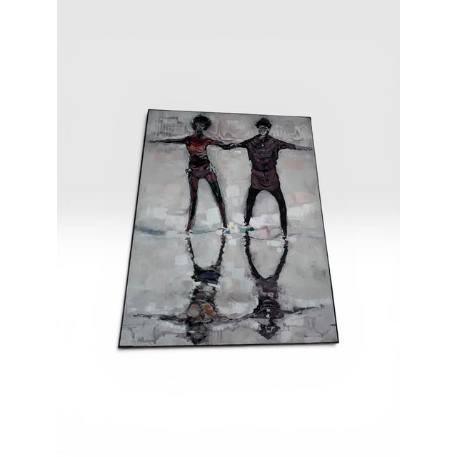 1960s Original 1962 Max Gunther “Pas-De-Deux” Oil Painting – Rome, Italy For Sale - Image 5 of 12