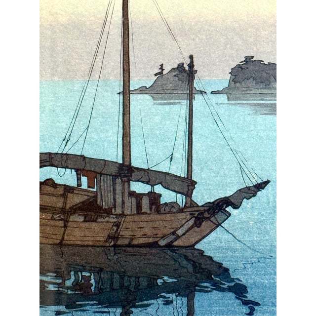 Framed Japanese Woodblock Print Yoshida Hiroshi Three Little Islands For Sale - Image 12 of 14