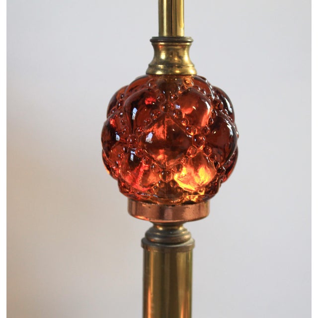 Amber Vintage Copper & Brass Kitchen Scale W/ Amber Glass For Sale - Image 8 of 12