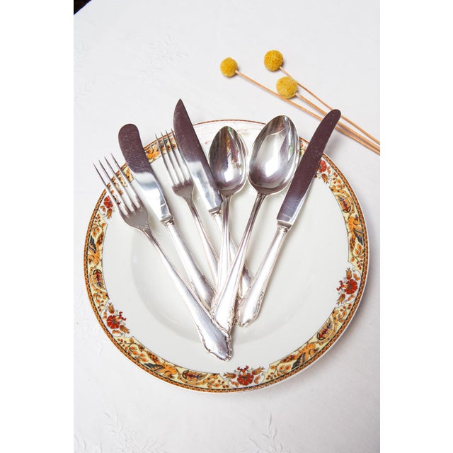 Rococo Starter Cutlery for Twelve in Silver Plated Metal from Lecko, 1960s, Set of 44 For Sale - Image 3 of 11