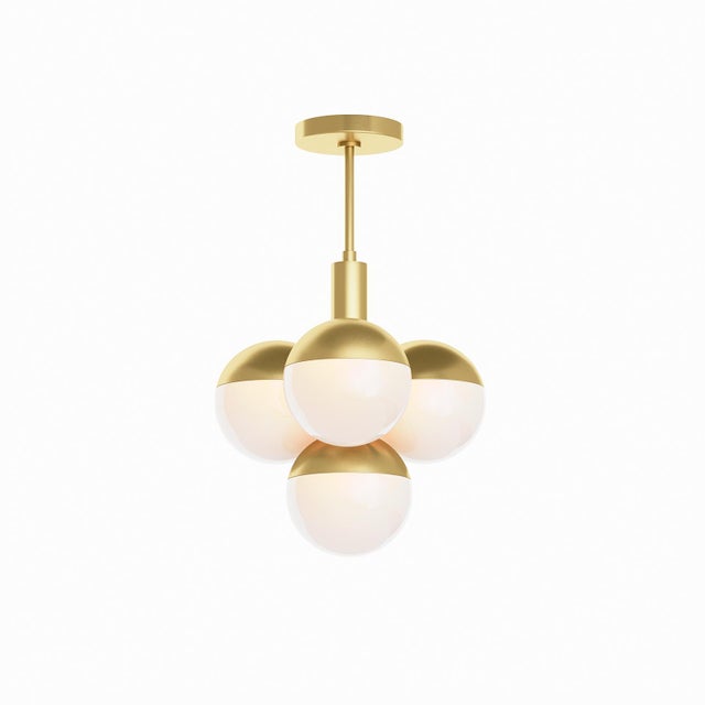 Brass Oliver Orb Pendant, Natural Brass For Sale - Image 8 of 10