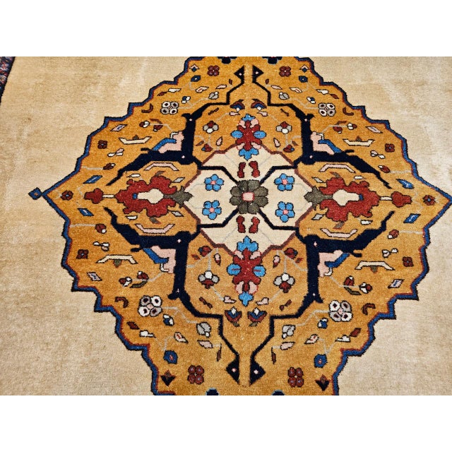 Vintage Indian Agra Carpet, Handwoven Wool Pile, Open Field Design, 8' x 11' For Sale - Image 16 of 18