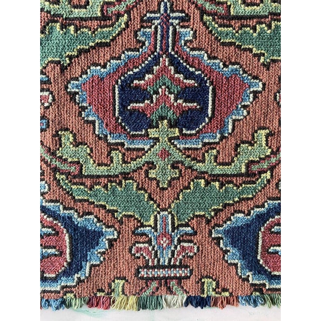 Swedish Folk Art Pomegranate Embroidery Tapestry by Edna Nihlén, Sweden, 1956 For Sale - Image 4 of 16