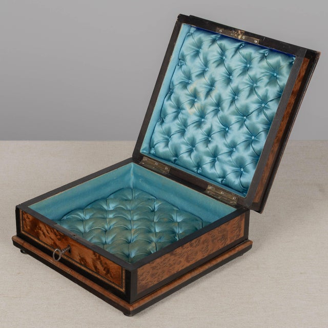 19th Century Napoleon III Marquetry Box, Mother of Pearl Inlay For Sale - Image 9 of 10