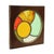 Nice and colorful stained glass panel, leaded glass mounted in a lacquered wooden frame, originally part of a door or...