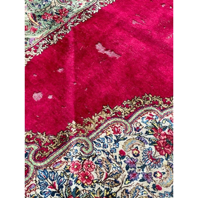 Large Mid-Century Distressed Kirman Rug, 1950s For Sale - Image 13 of 18