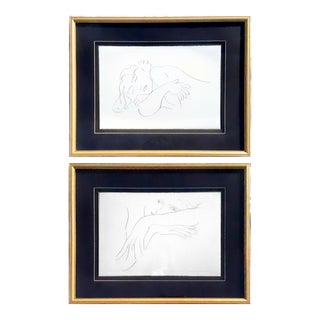 Henri Matisse Figurative Line Drawing Lithographs- Pair For Sale