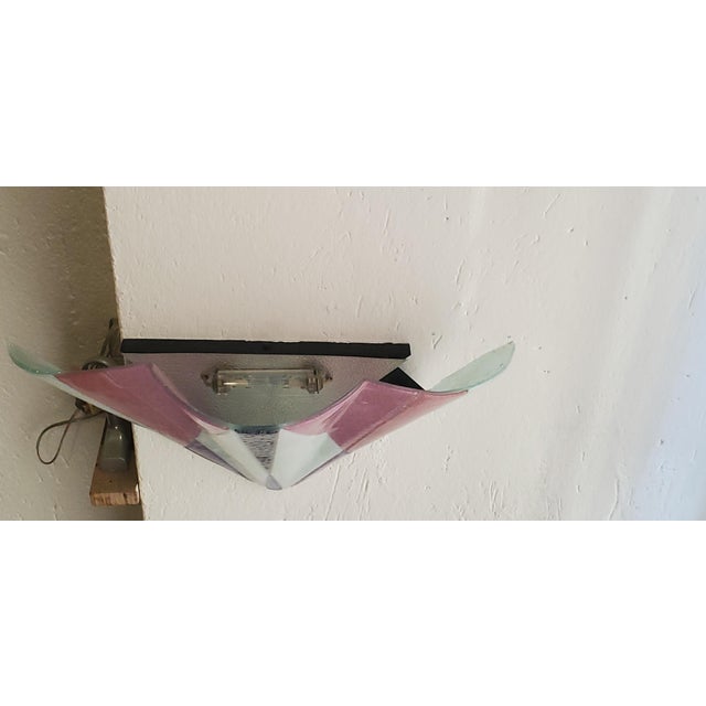 Art Deco Style Murano Glass Wall Lamps, 1970s, Set of 2 For Sale - Image 14 of 15