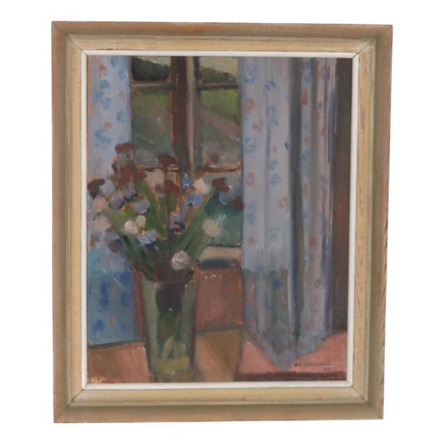 Karl Erik Billeström, Muted Scene, 1960s, Oil on Panel, Framed For Sale