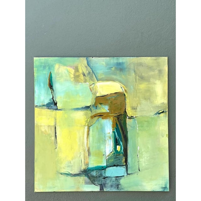 Vintage Abstract Expressionist Oil Painting on Canvas For Sale - Image 10 of 12