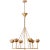 Alberto Large Single Tier Chandelier in Antique Gold Leaf Designer: Julie Neill Canopy: 5.5" Round Mounting: Chain Shade...