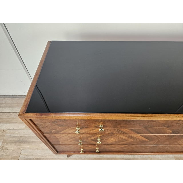 Art Deco Chest of Drawers with Glass Top, 1950 For Sale - Image 4 of 18