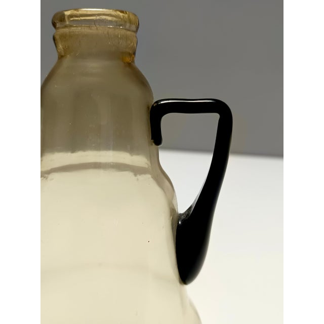 Straw Colored Murano Glass Pitcher Vase attributed to Vittorio Zecchin, Italy, 1890s For Sale - Image 10 of 14