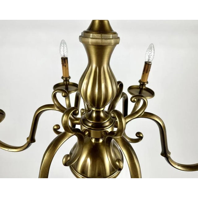 1970s Large Vintage Chandelier in Gilt Bronze by Deknudt Belgium, 1970s For Sale - Image 5 of 10