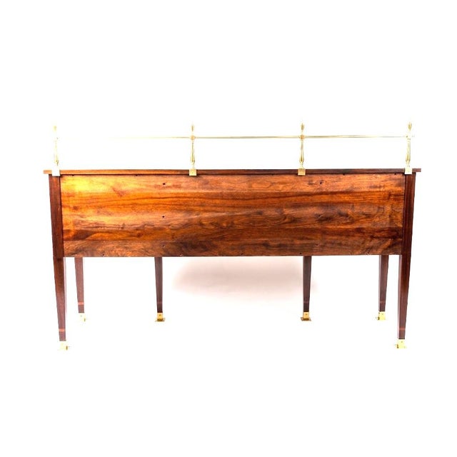 Stickley Federal Mahogany Sideboard W. Brass Gallery For Sale - Image 18 of 18