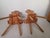 Wood Set of Spanish Pine Wood Birthing Stools, 1950s For Sale - Image 7 of 9